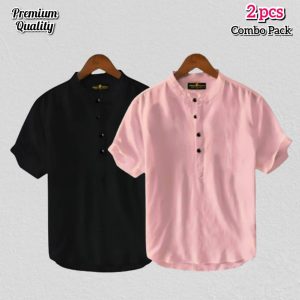 2 Pcs Black + Cream Combo