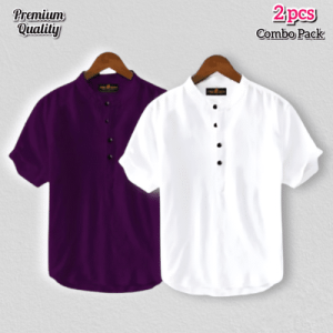 2 Pcs White + Purple Combo