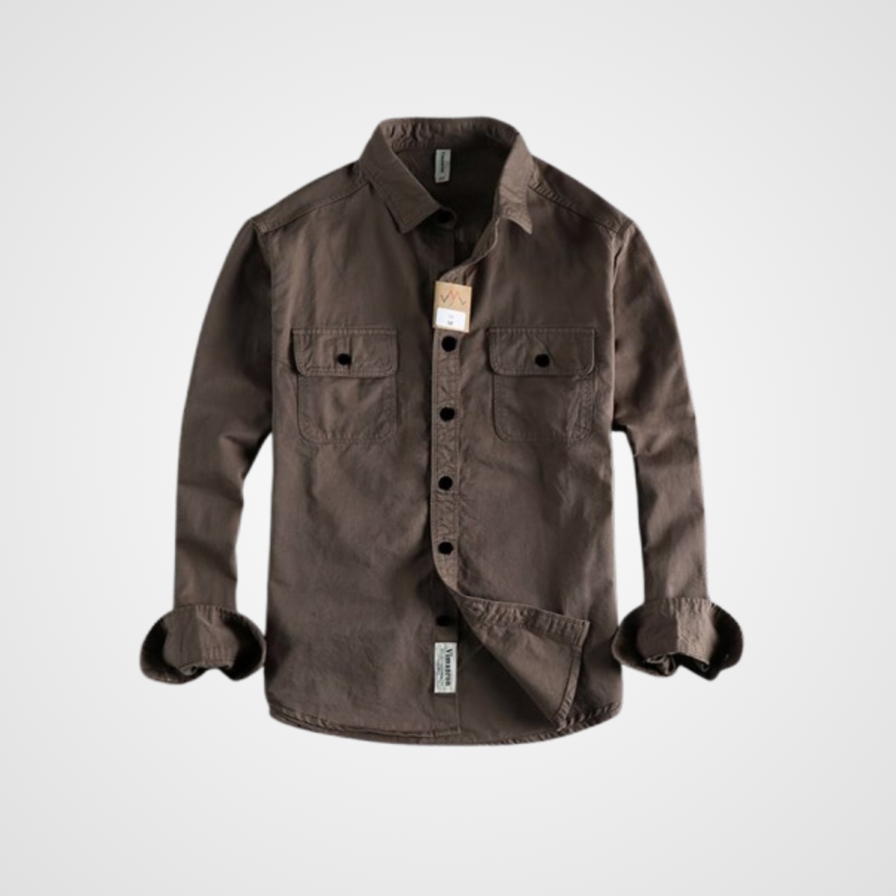 1 Pcs New NDP long sleeve casual shirt for man- Coffee