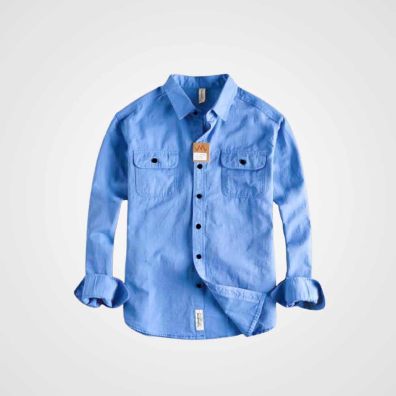 1 Pcs New NDP long sleeve casual shirt for man- Sky Blue