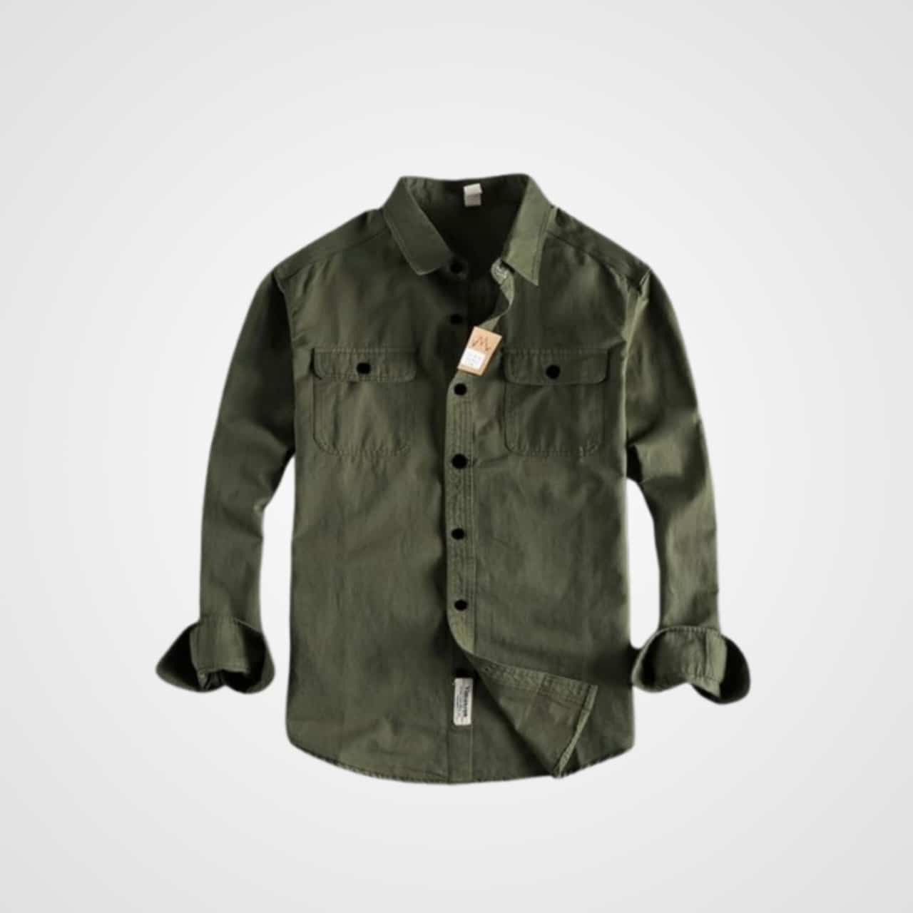 1 Pcs New NDP long sleeve casual shirt for man- Olive