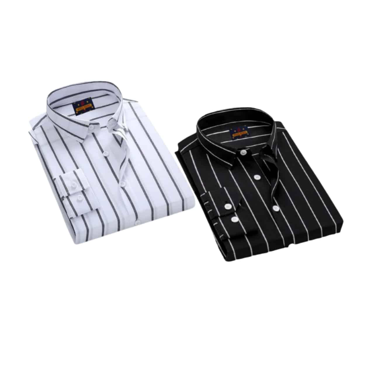 2 Pcs long sleeve Formal Check shirt for man