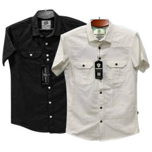 2 Pcs Half sleeve Double pocket shirt for man's