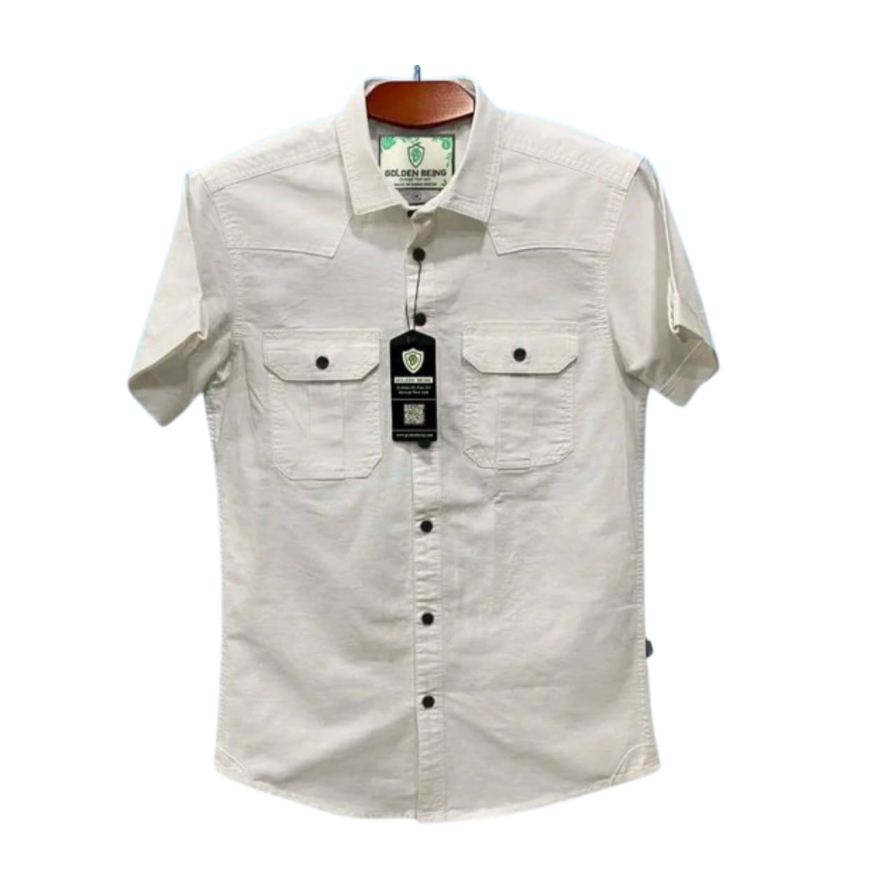 1 Pcs Half sleeve Double pocket shirt for man's