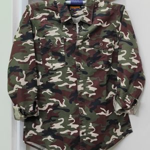 1 Pcs Camo Print Shirt-Oliv