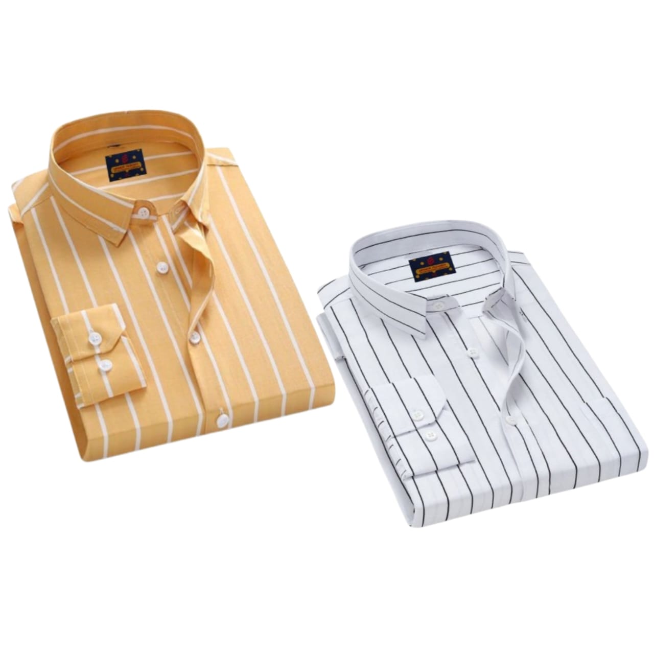 2 Pcs long sleeve Formal Check shirt for man