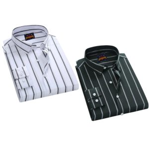 2 Pcs long sleeve Formal Check shirt for man