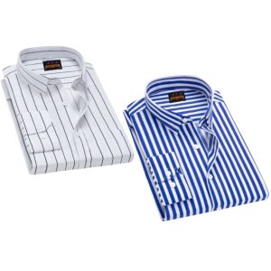 2 Pcs long sleeve Formal Check shirt for man