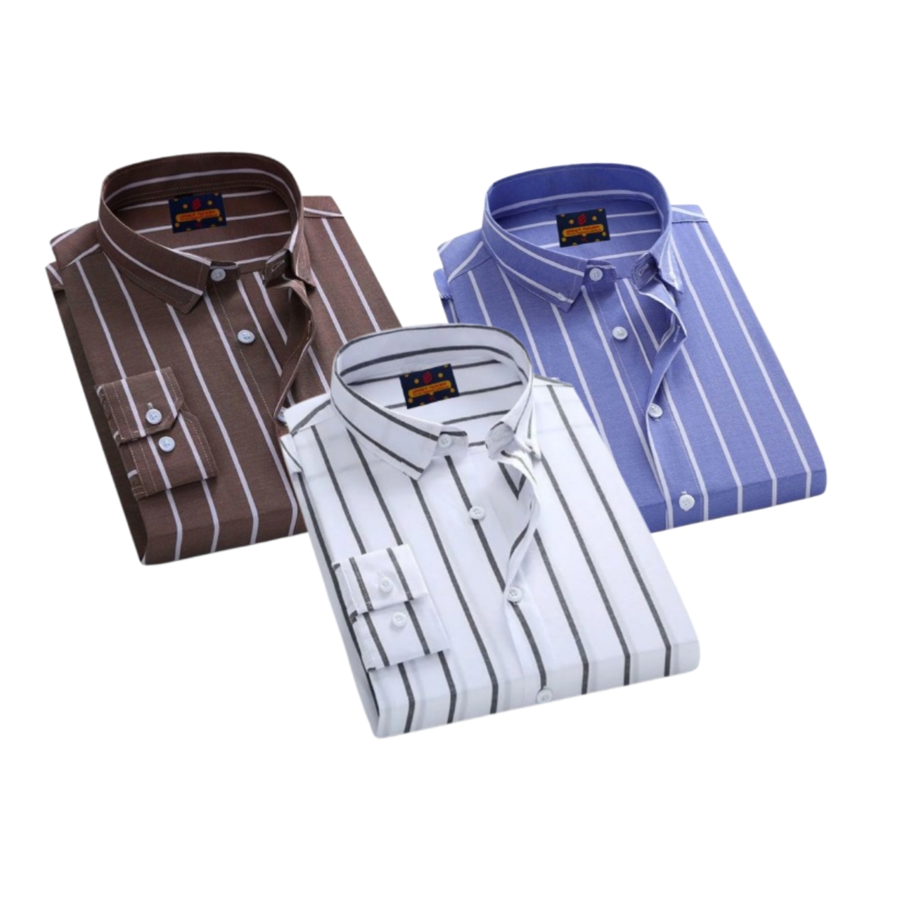 3 Pcs long sleeve Formal Check shirt for man
