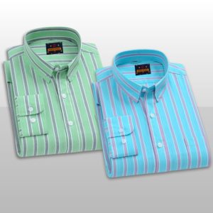 2 Pcs long sleeve Formal Check shirt for man