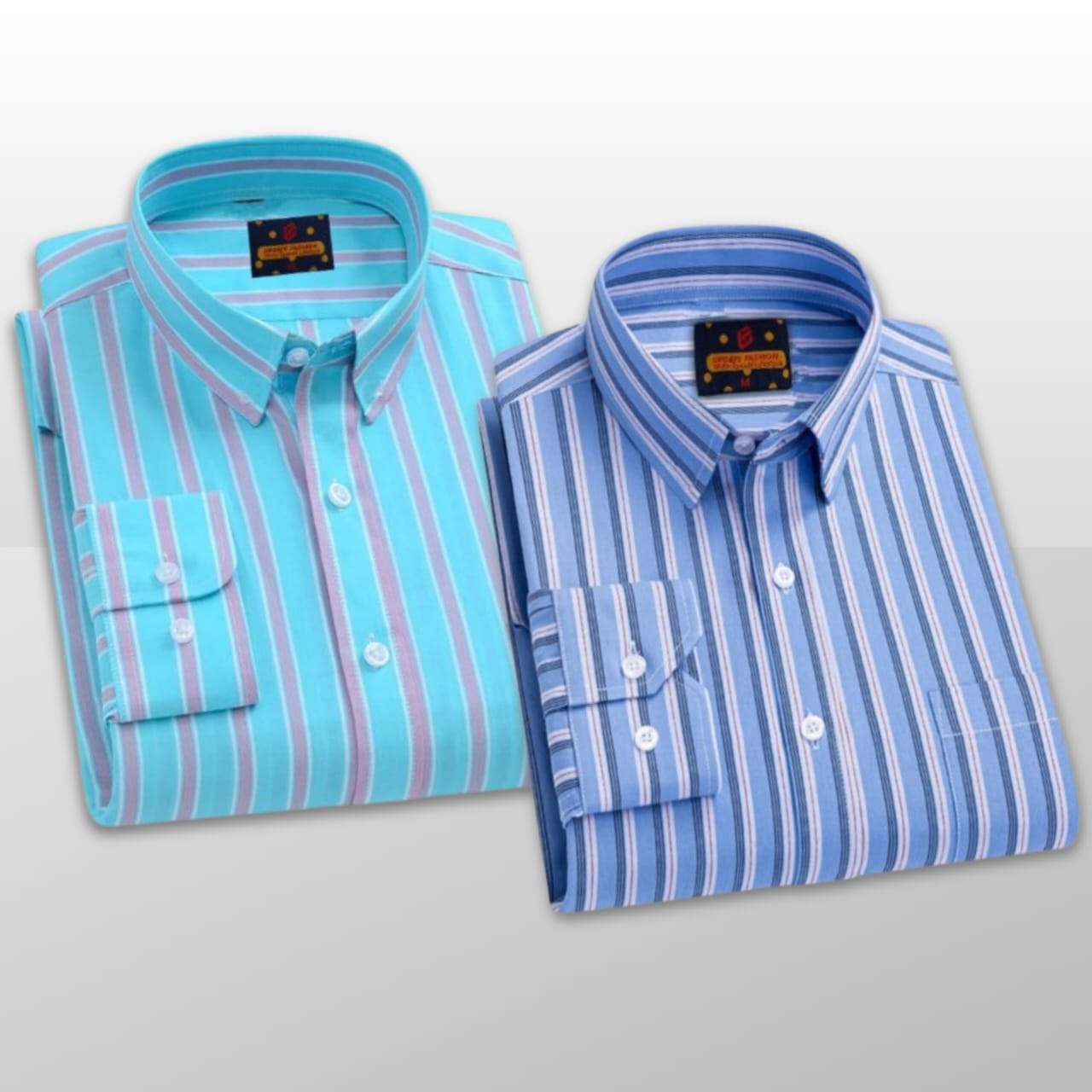 2 Pcs long sleeve Formal Check shirt for man