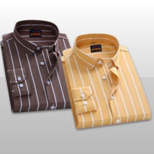 2 Pcs long sleeve Formal Check shirt for man