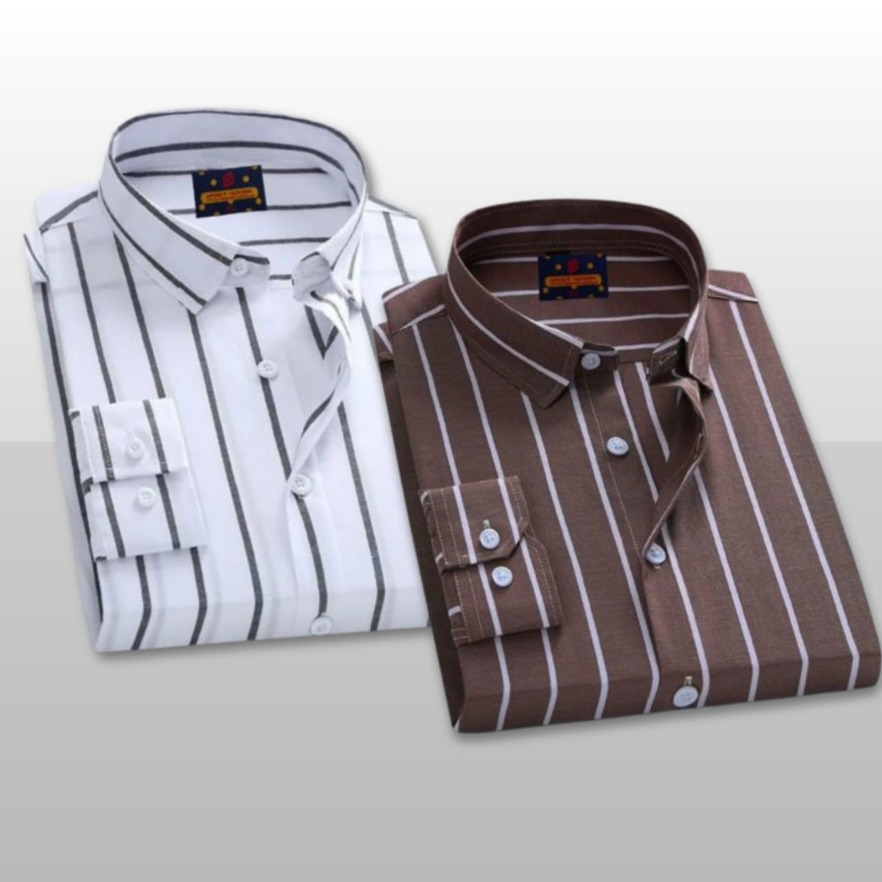 2 Pcs long sleeve Formal Check shirt for man