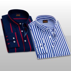 2 Pcs long sleeve Formal Check shirt for man