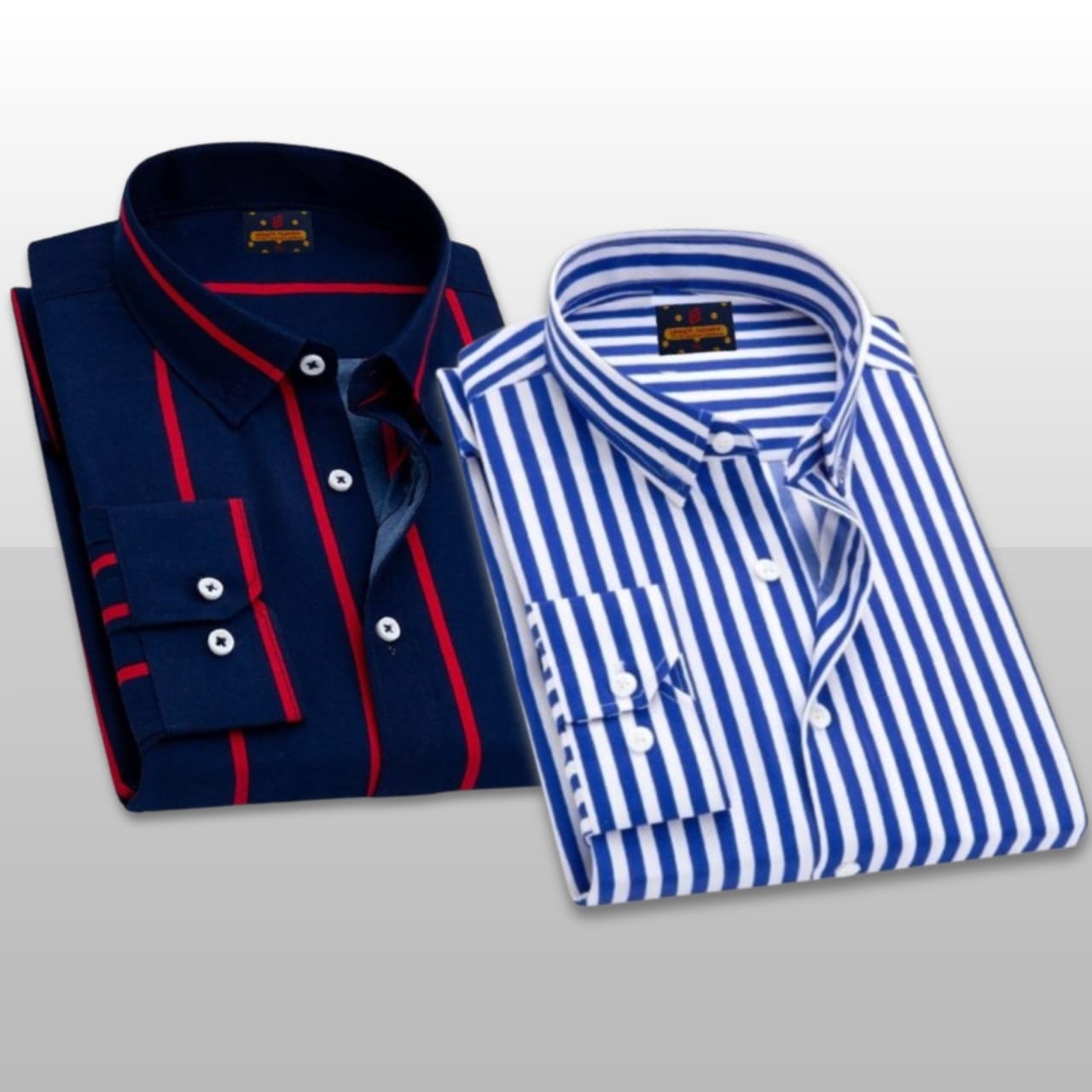 2 Pcs long sleeve Formal Check shirt for man