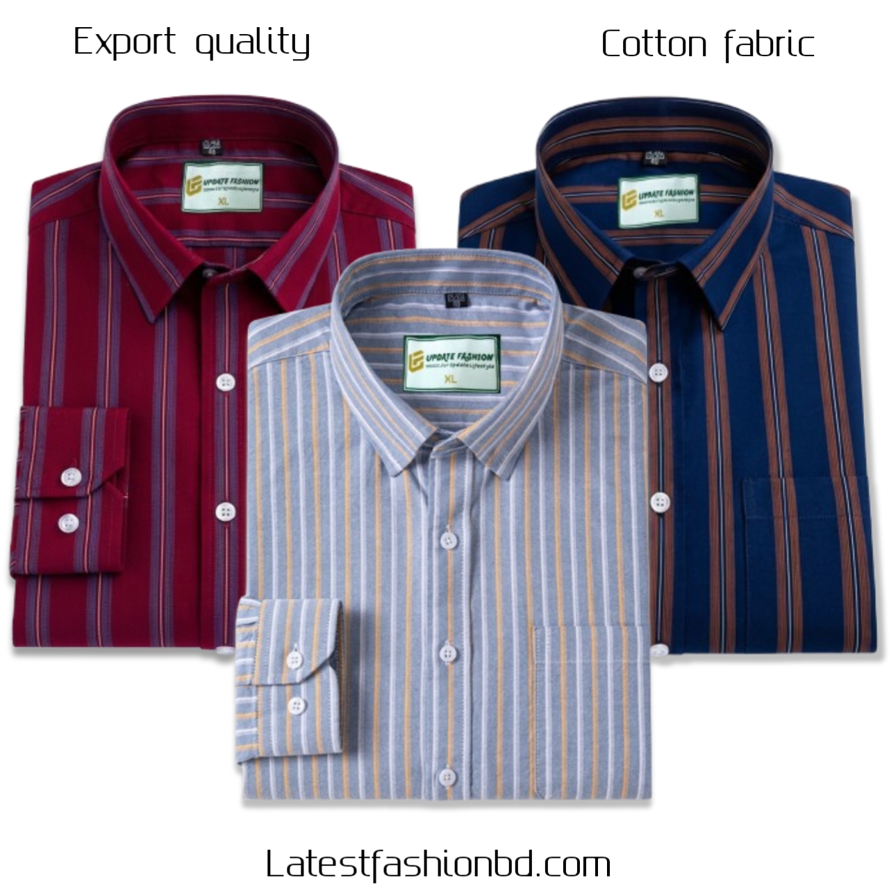 3 Pcs long sleeve Formal Check shirt for man