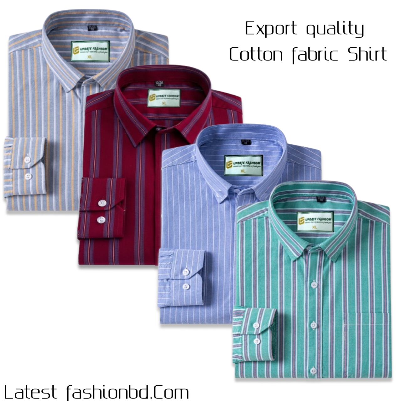 4 Pcs long sleeve Formal Check shirt for man