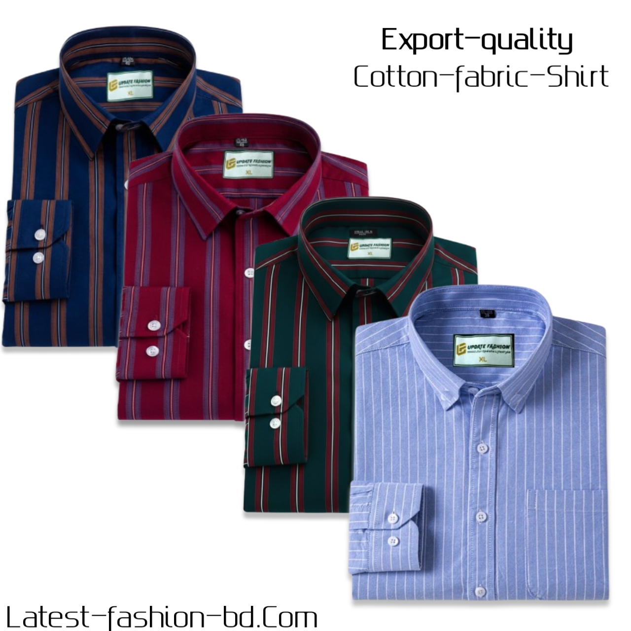 4 Pcs long sleeve Formal Check shirt for man