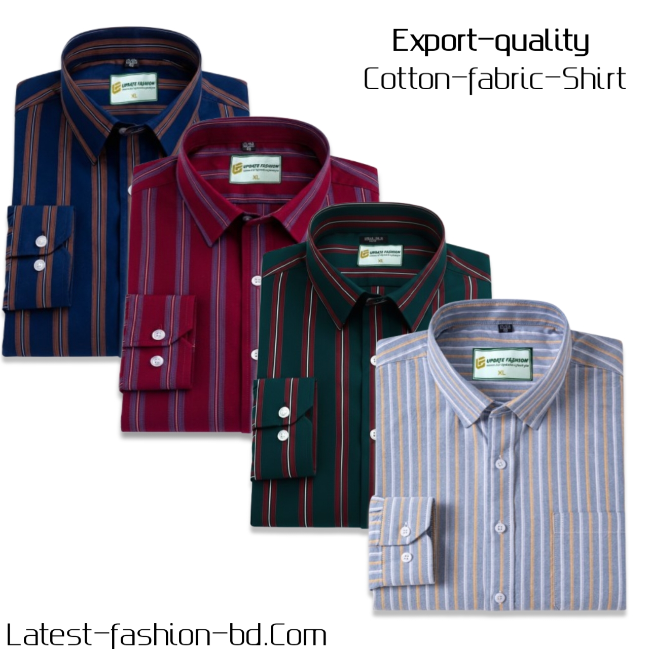4 Pcs long sleeve Formal Check shirt for man