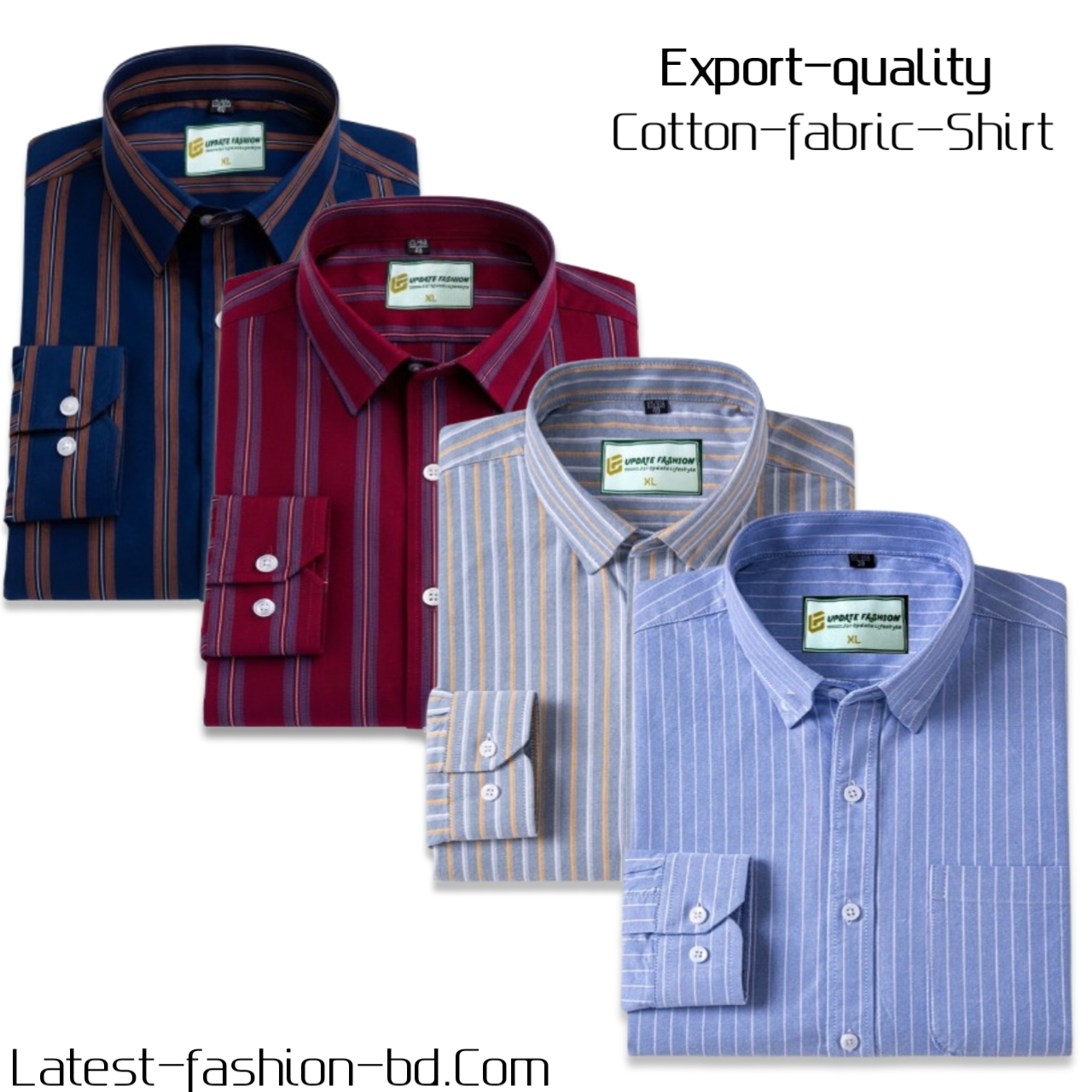 4 Pcs long sleeve Formal Check shirt for man