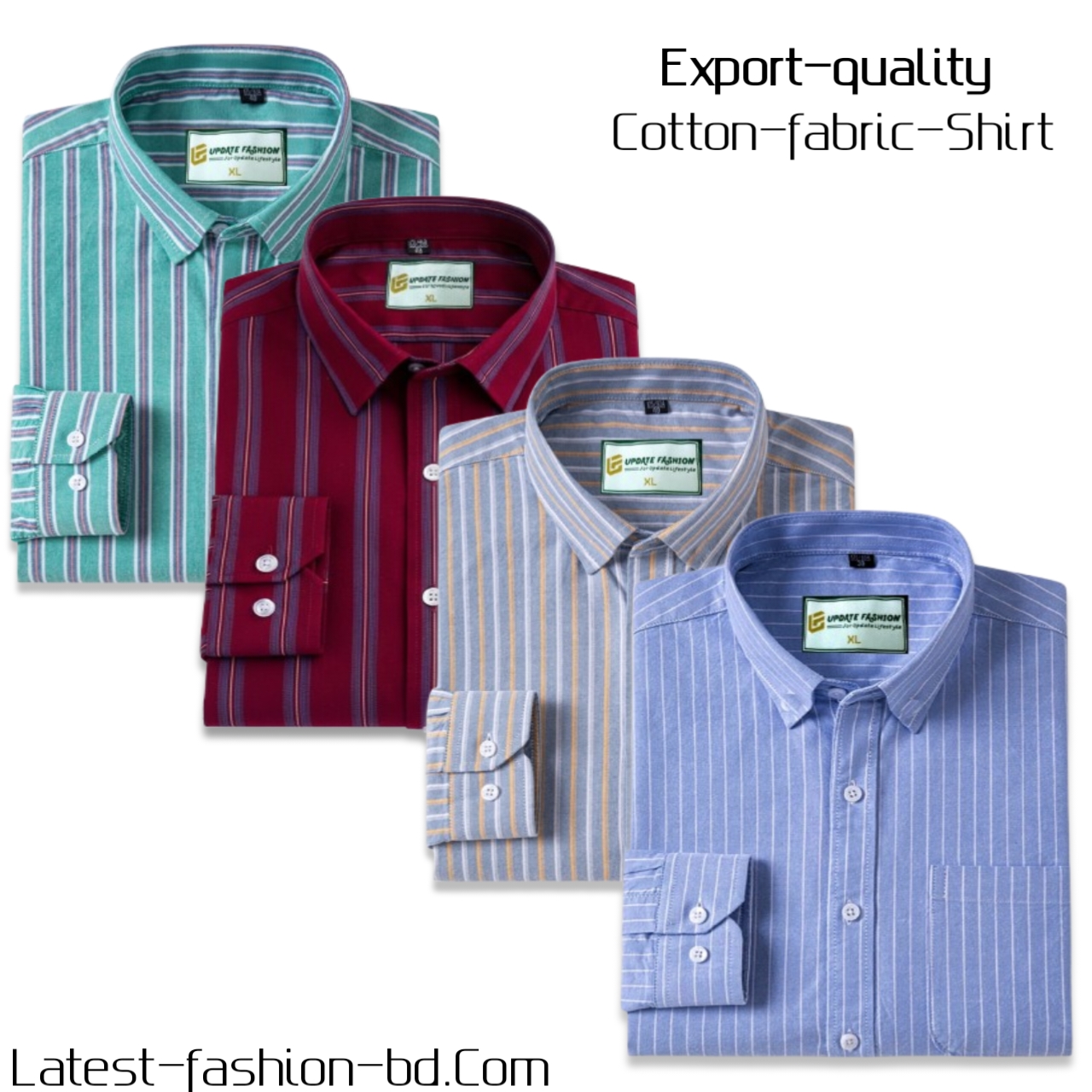 4 Pcs long sleeve Formal Check shirt for man