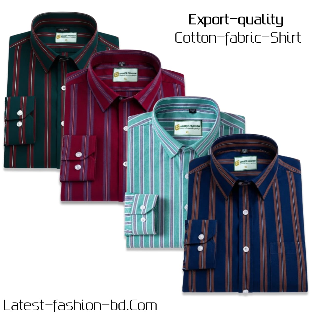 4 Pcs long sleeve Formal Check shirt for man