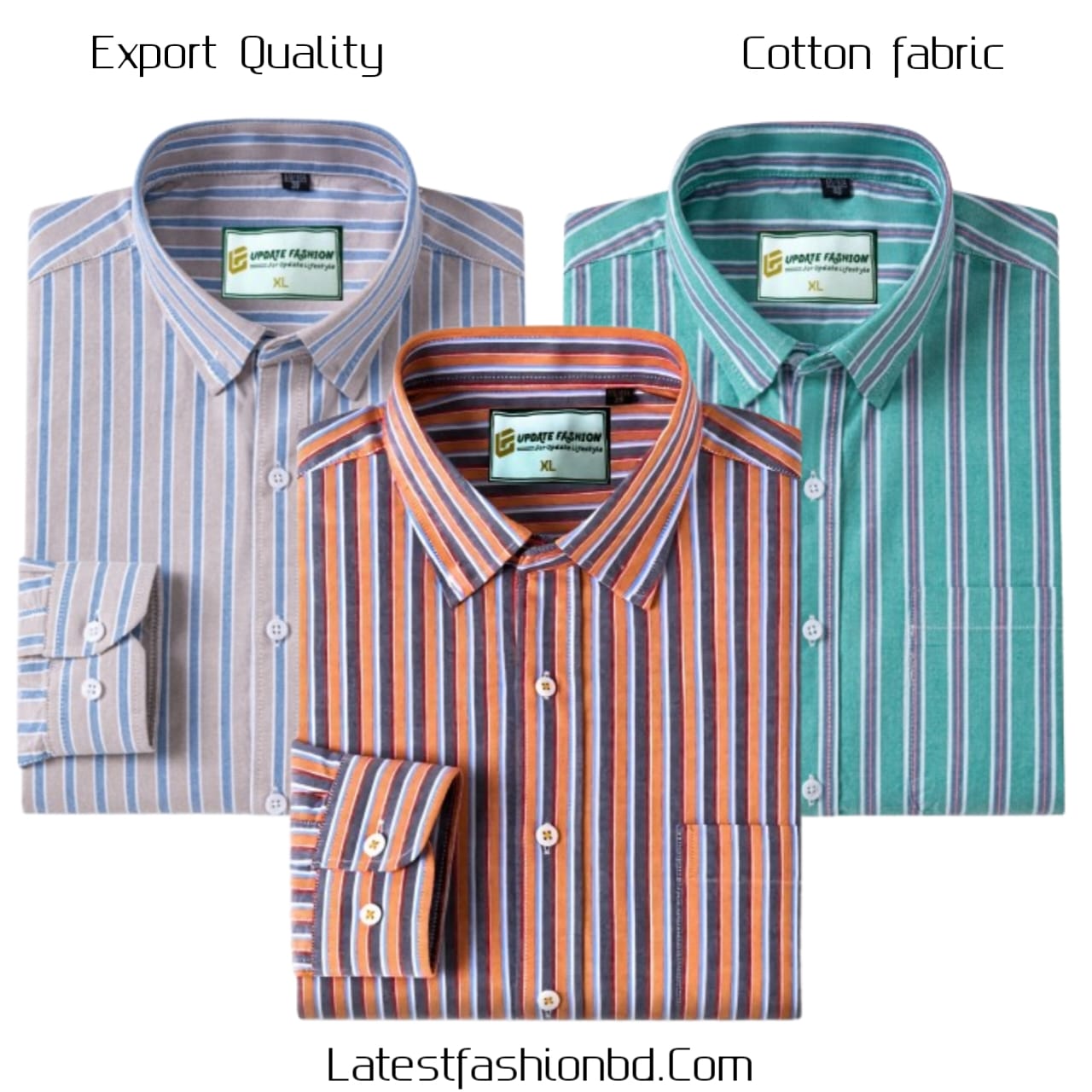 3 Pcs long sleeve Formal Check shirt for man