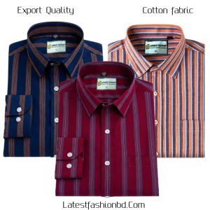 3 Pcs long sleeve Formal Check shirt for man