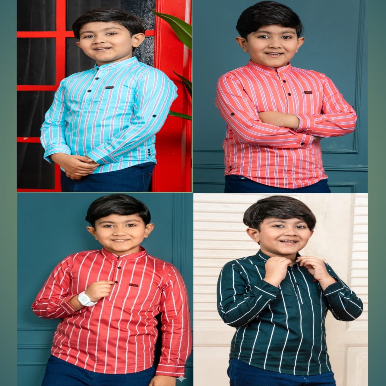 4 Pcs long sleeve katua for Boys