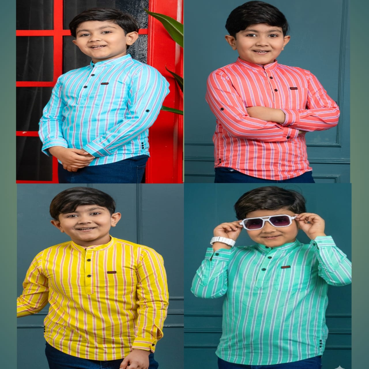 4 Pcs long sleeve katua for Boys