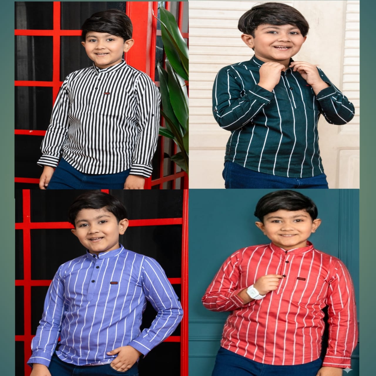 4 Pcs long sleeve katua for Boys