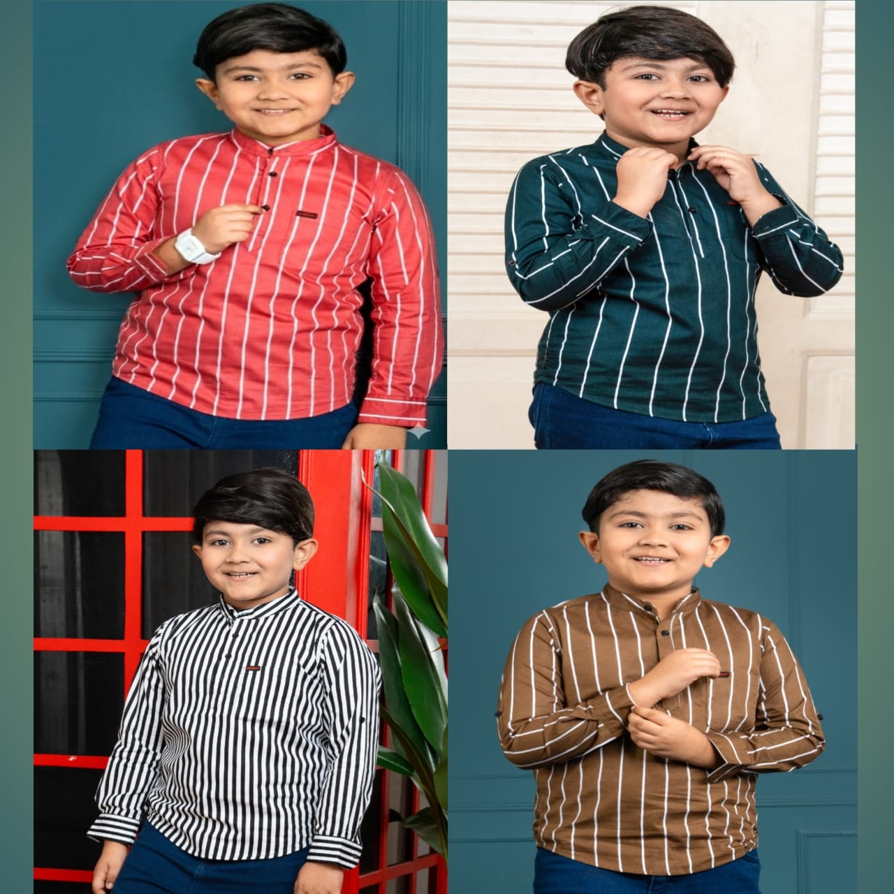4 Pcs long sleeve katua for Boys