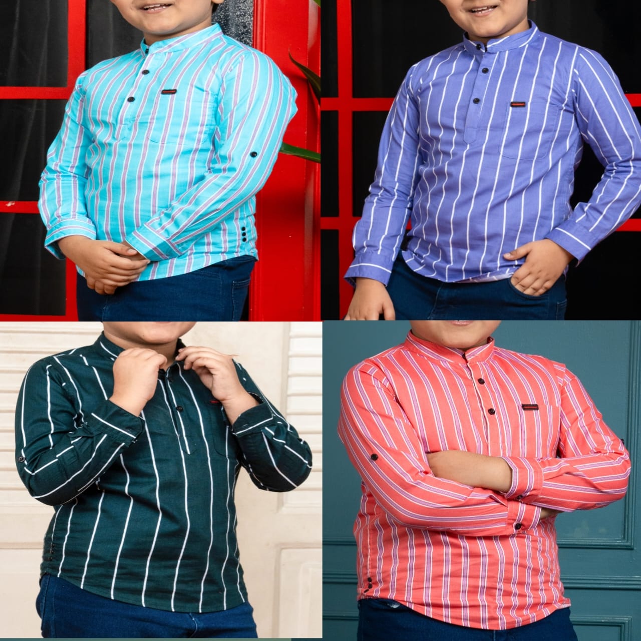 4 Pcs long sleeve katua for Boys