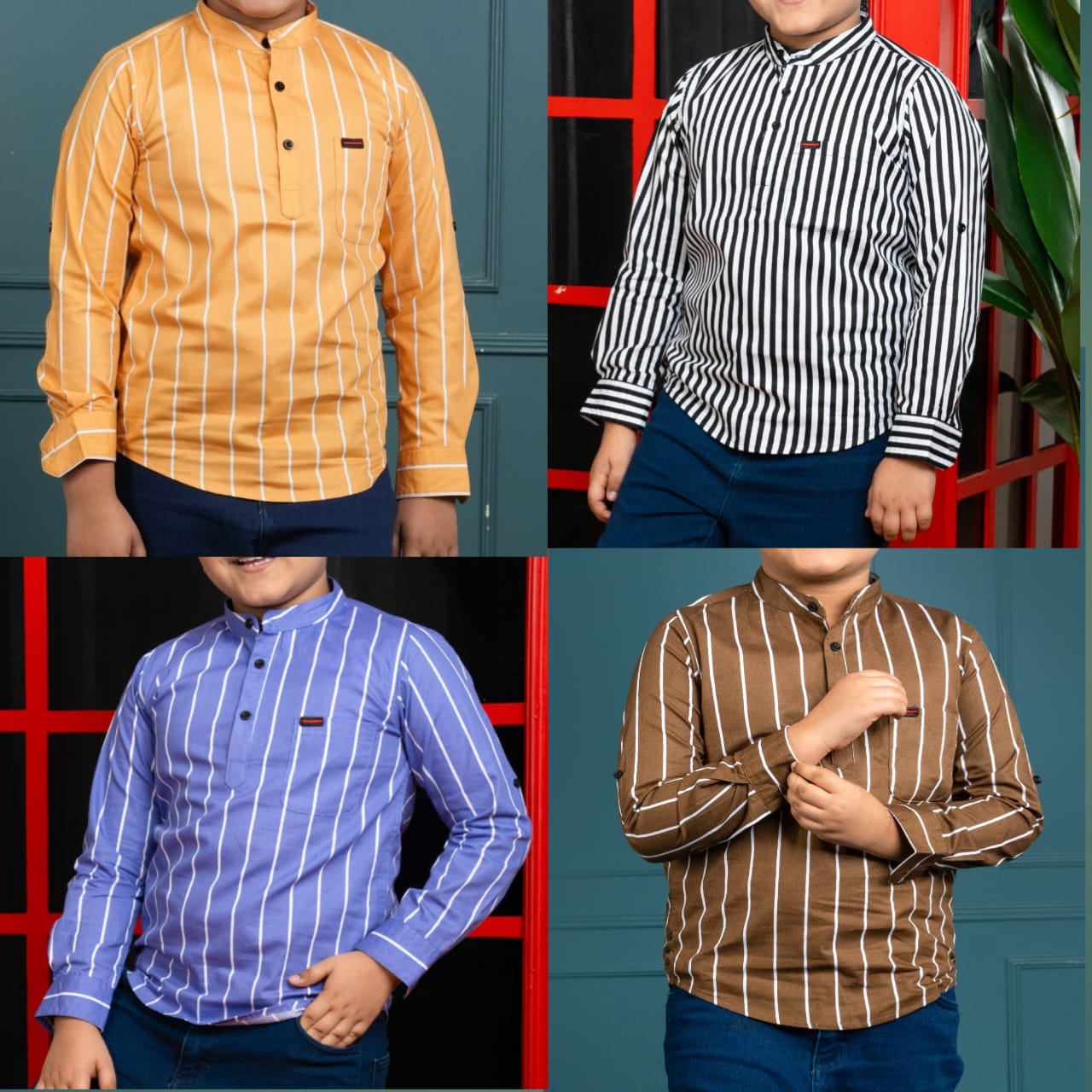 4 Pcs long sleeve katua for Boys