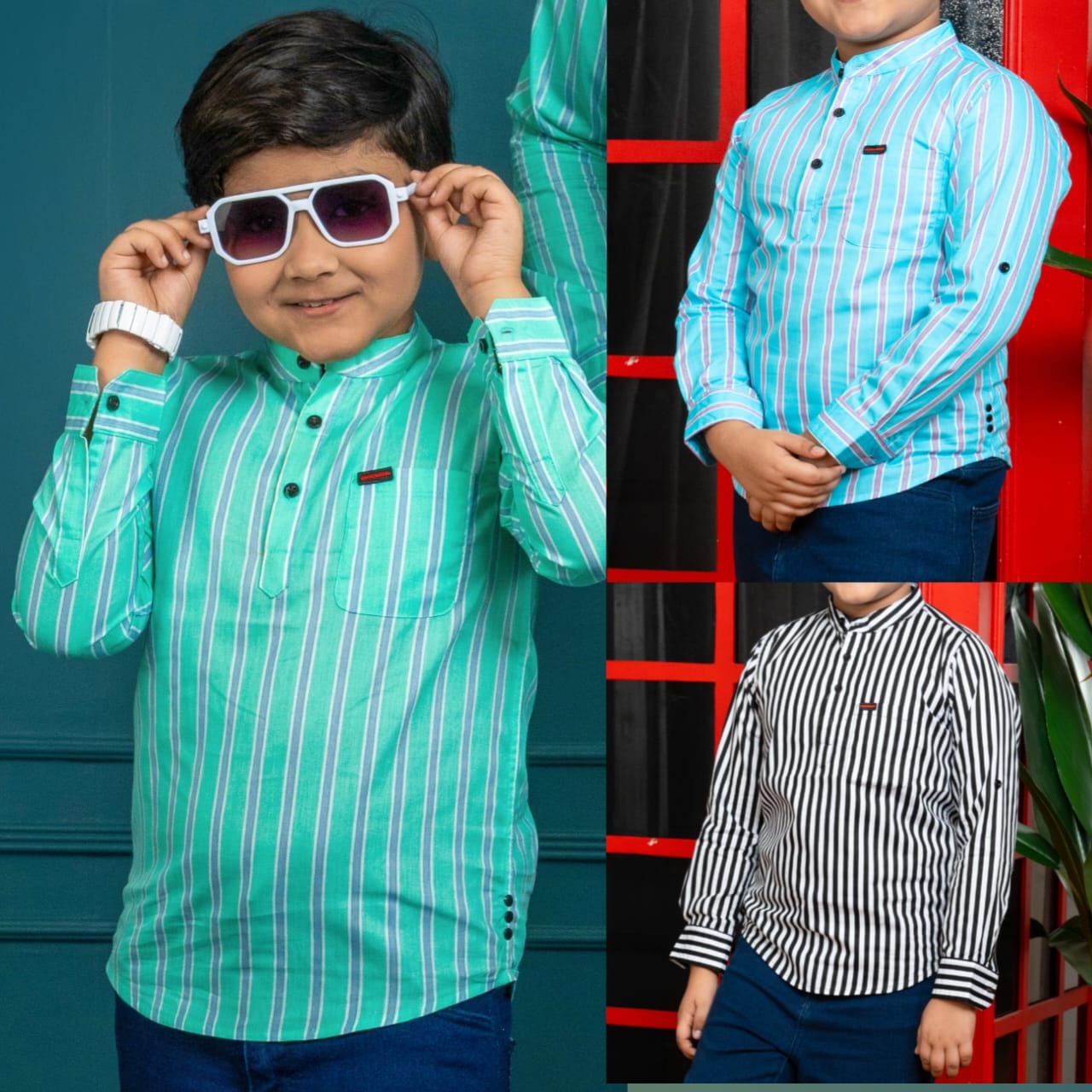 3 Pcs long sleeve katua for Boys