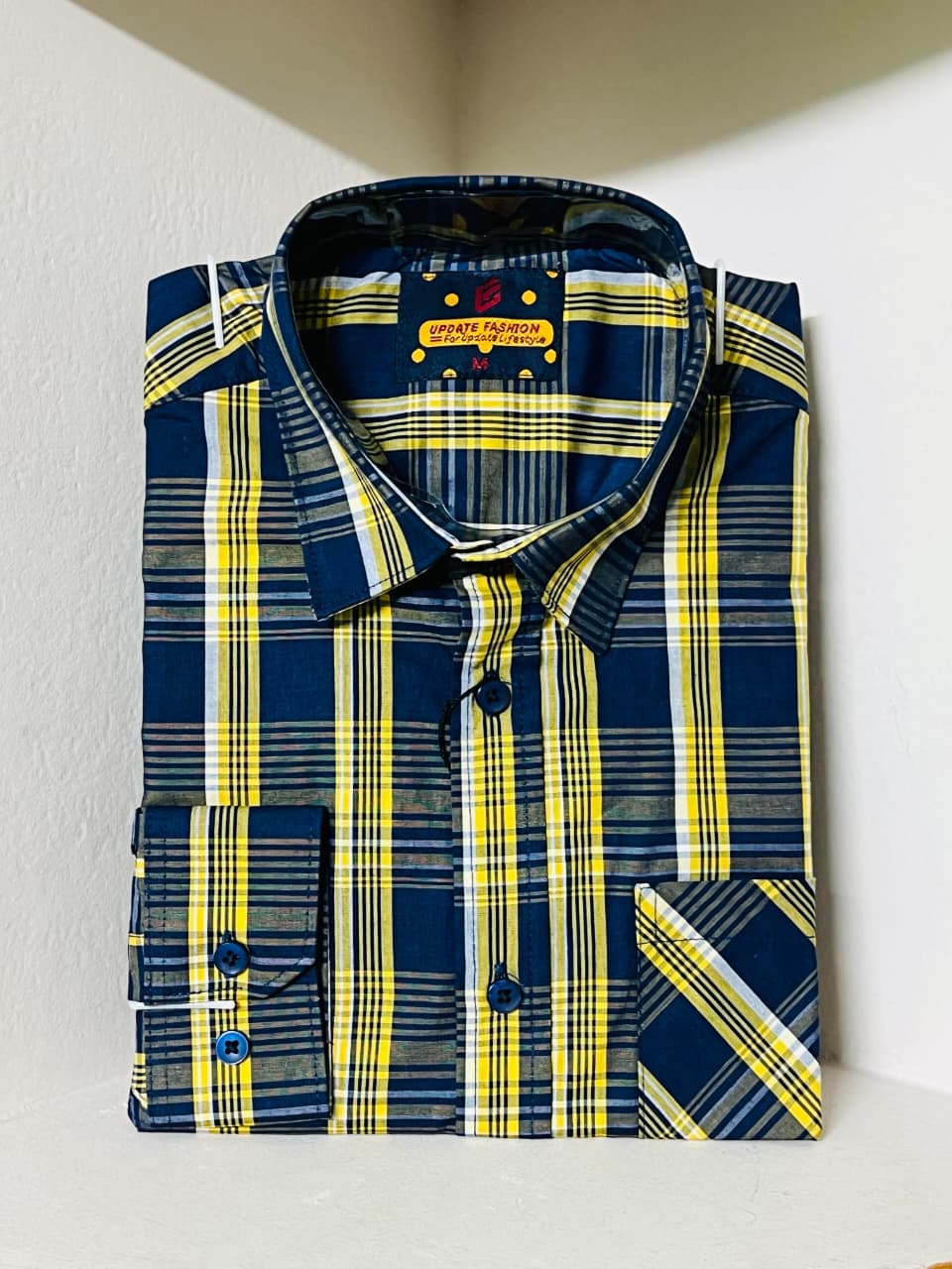 1 Pcs long sleeve Formal Check shirt for man