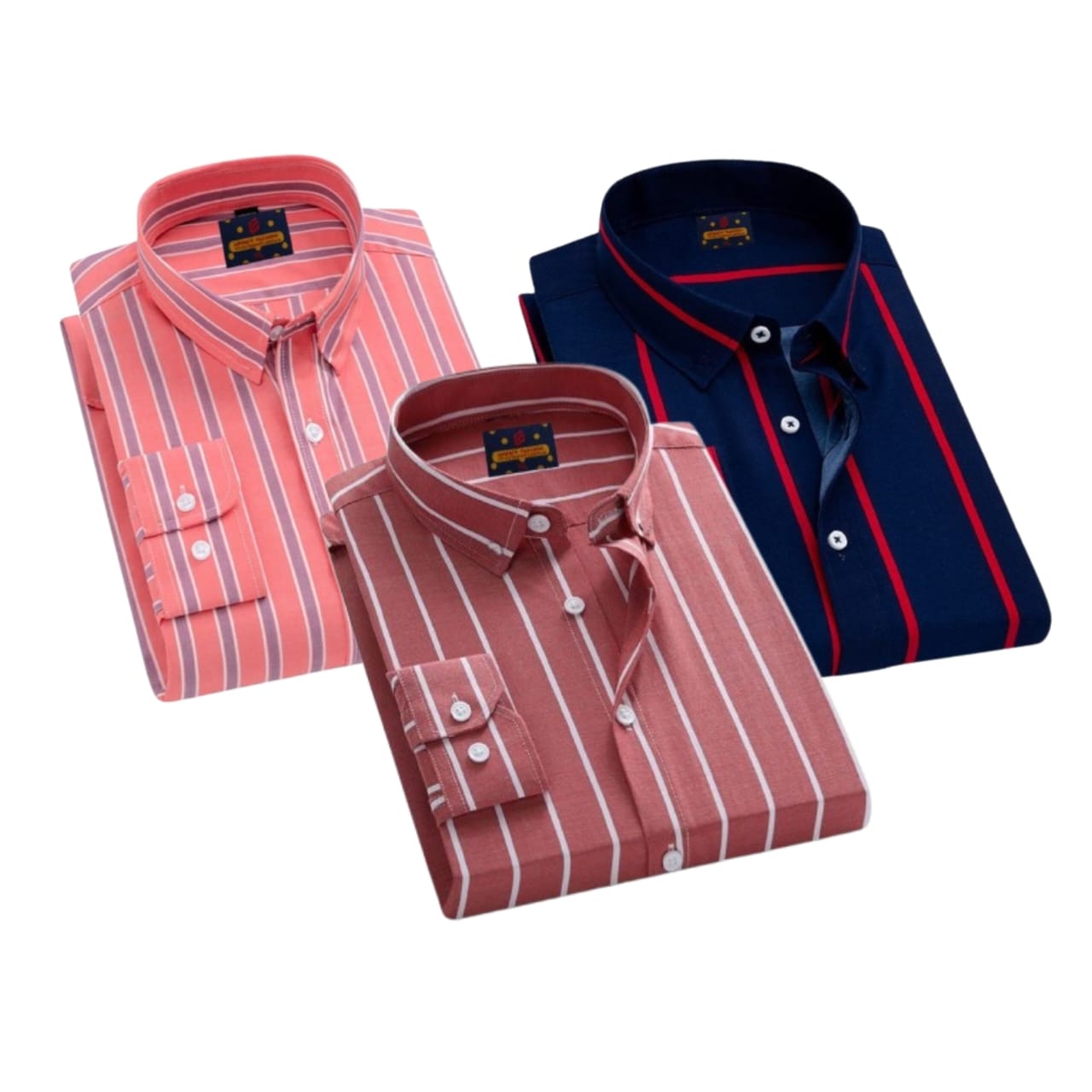 3 Pcs long sleeve Formal Check shirt for man