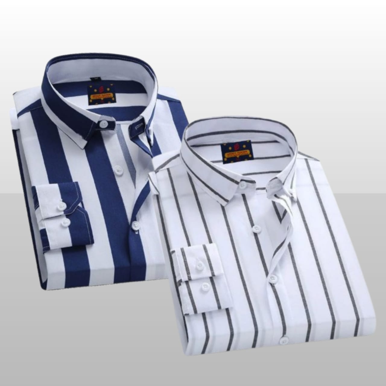 2 Pcs long sleeve Formal Check shirt for man