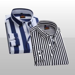 2 Pcs long sleeve Formal Check shirt for man