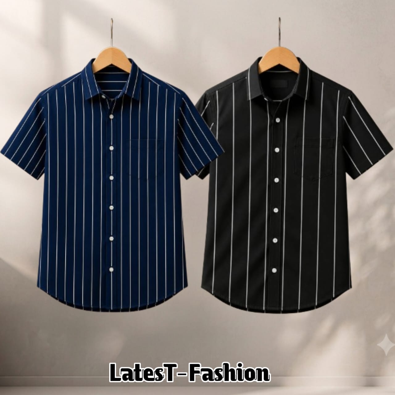 2 Pcs Half sleeve Formal Check shirt for man's