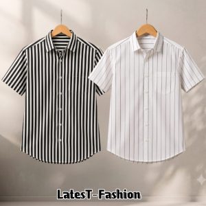2 Pcs Half sleeve Formal Check shirt for man's