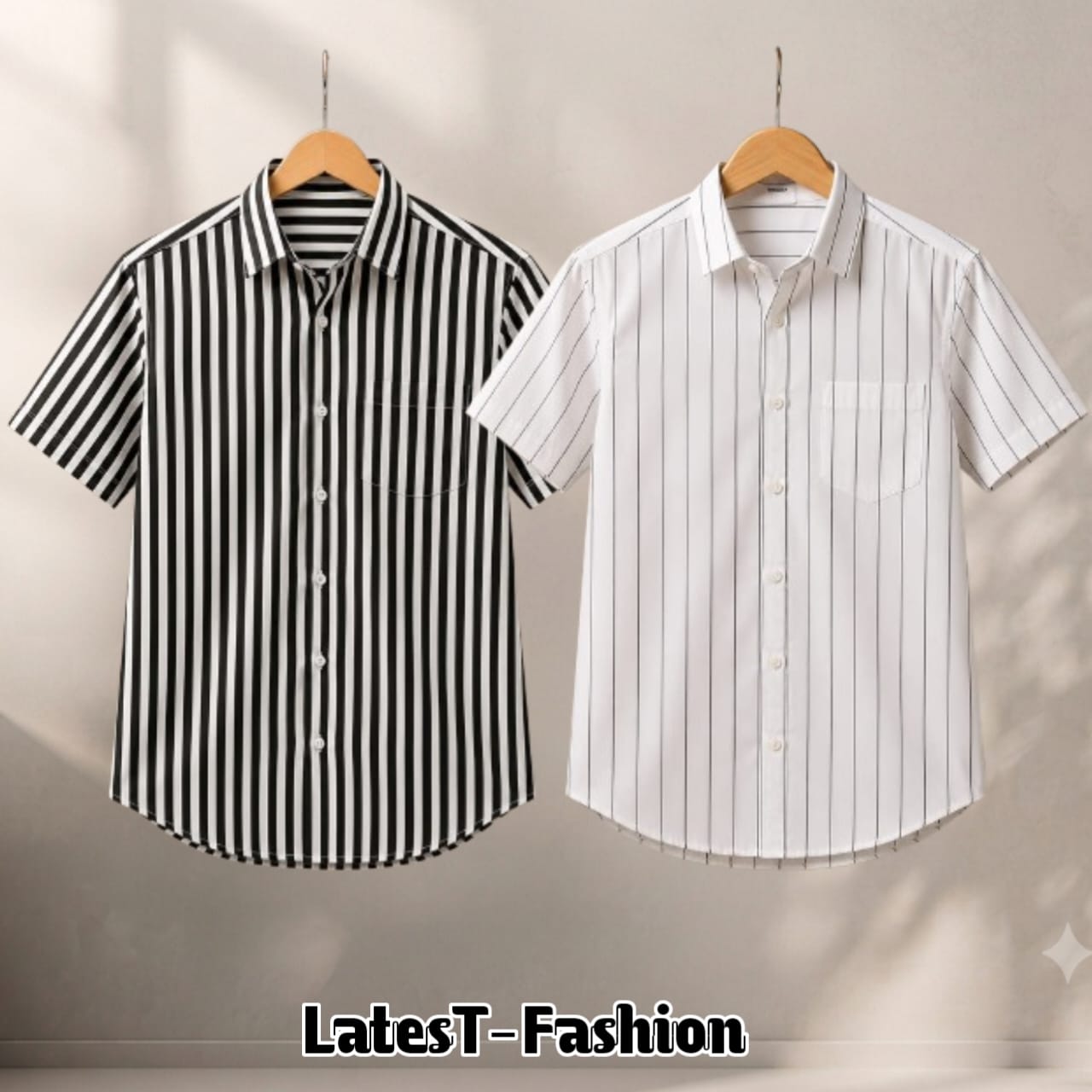2 Pcs Half sleeve Formal Check shirt for man's