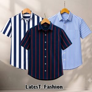 3 Pcs Half sleeve Formal Check shirt for man's