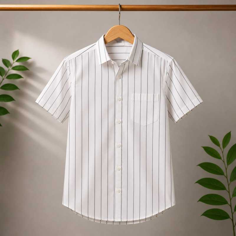1 Pcs Half sleeve Formal Check shirt for man's