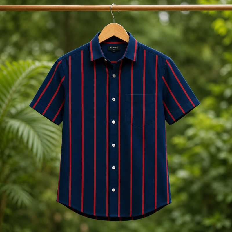 1 Pcs Half sleeve Formal Check shirt for man's